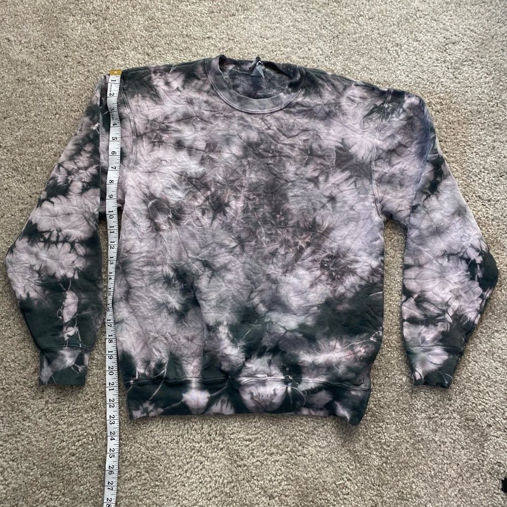 Handmade tie dye black and white sweatshirt